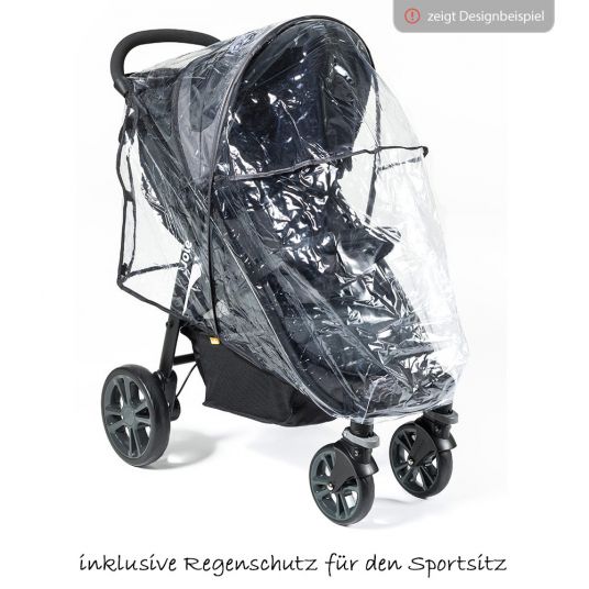 joie Sportwagen Litetrax 4 Air inkl. Babywanne Ramble & Adapter - Chromium