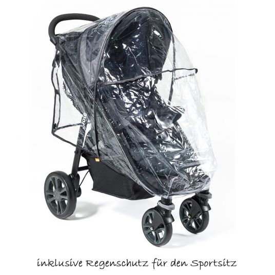 joie Sportwagen Litetrax 4 inkl. Babywanne Ramble & Adapter - Chromium