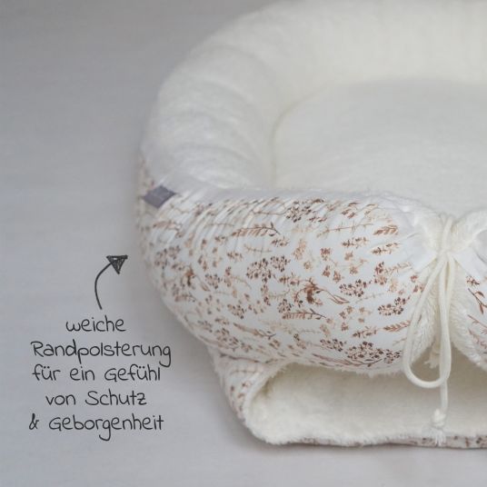 JONALEE. Baby Nest / Cuddle Nest - Twigs - Terry - Cream