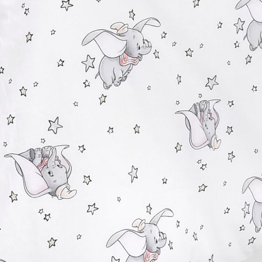 jonka Baby crib complete set Moritz incl. bedding, canopy, nestle & mattress 70x140 cm - BW Dumbo - White Gray