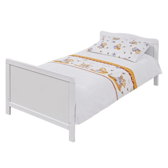 jonka complete bed Mona white 70 x 140 cm - honey bear - beige