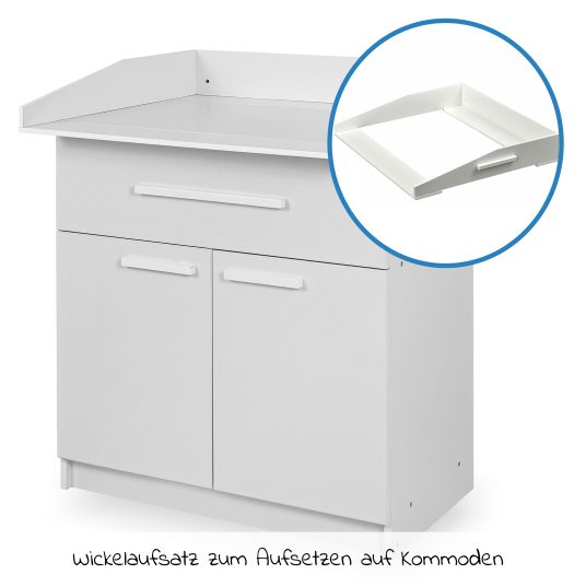 jonka Wickelaufsatz für IKEA Kommoden Malm & Hemnes - Weiß