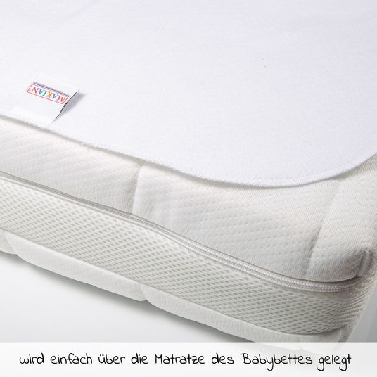 Julius Zöllner Set di 4 pezzi per lettino 60x120cm - materasso Air Allround + fodera per letto + 2 lenzuola