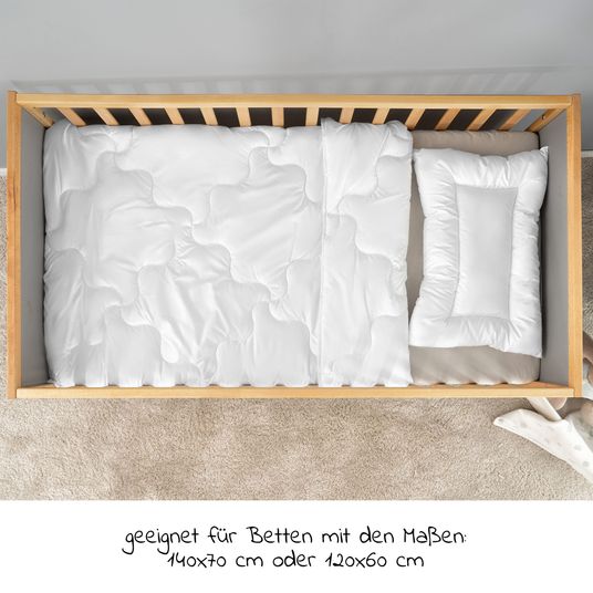 Julius Zöllner 6-tlg. Matratzen-Set für Kinderbett 60x120cm - Babymatratze Air Allround + Steppbett-Set + Betteinlage + 2 Spannbettlaken