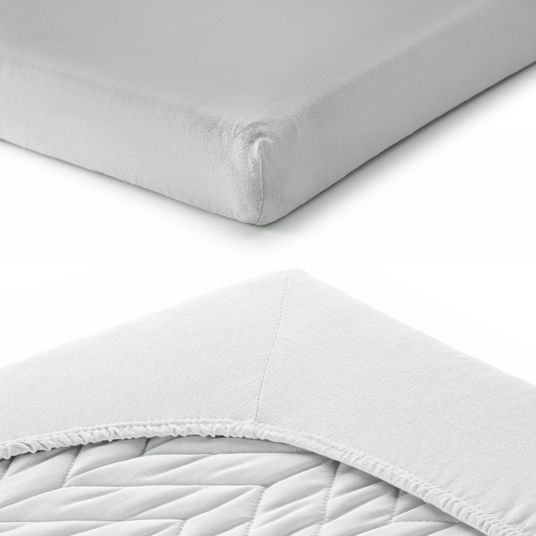Julius Zöllner 6-piece mattress set for crib 60x120cm - baby mattress Air Allround + quilt set + bed liner + 2 fitted sheets
