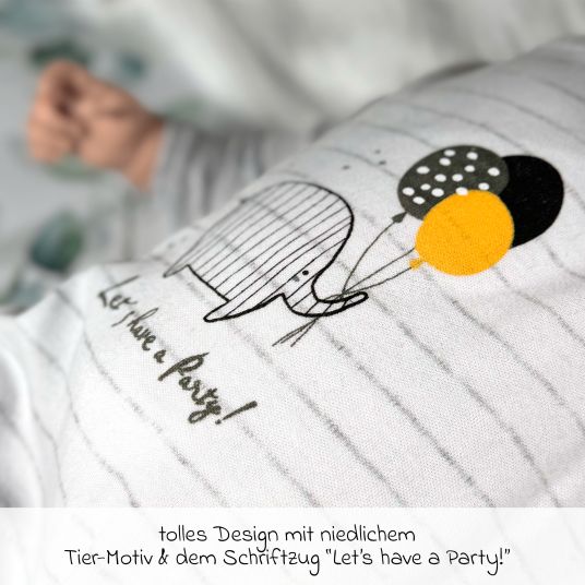 Julius Zöllner Baby crib mattress Baby Soft 60 x 120 cm incl. 2 fitted sheets + FREE romper & shirt - Let`s have a party