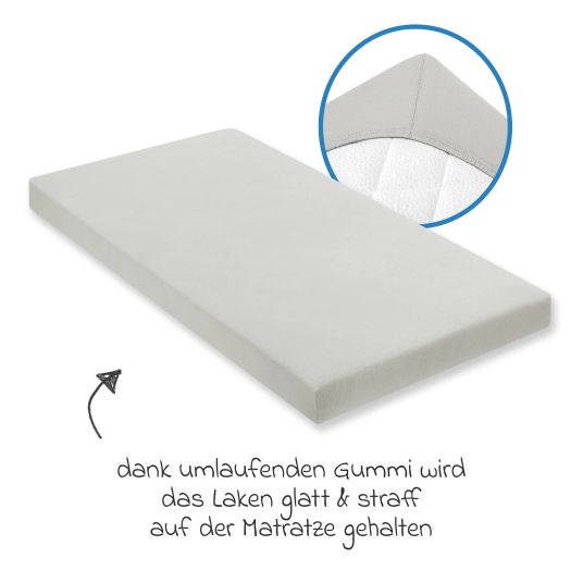 Julius Zöllner Baby crib mattress Jan 60 x 120 cm incl. 2 fitted sheets + FREE bodysuit 4-pack - Let`s have a party
