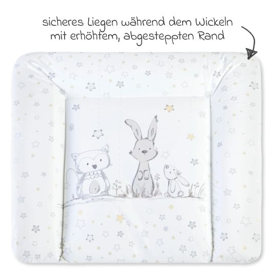 Julius Zöllner Foil changing mat Softy - bunny & owl white