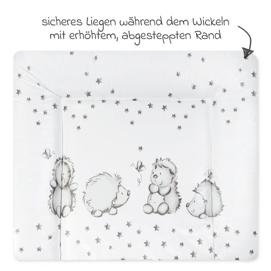 Julius Zöllner Foil changing mat Softy - Hedgehog - White