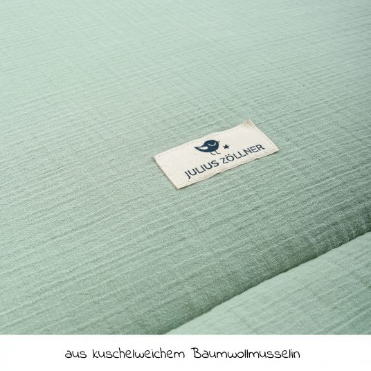 Julius Zöllner Crawling blanket muslin 95 x 135 cm - Green