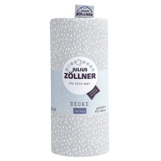 Julius Zöllner Snuggle blanket jersey 70 x 100 cm - Tiny Squares Grey