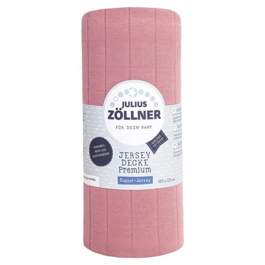 Julius Zöllner Kuscheldecke Jersey Premium 100 x 120 cm - Blush