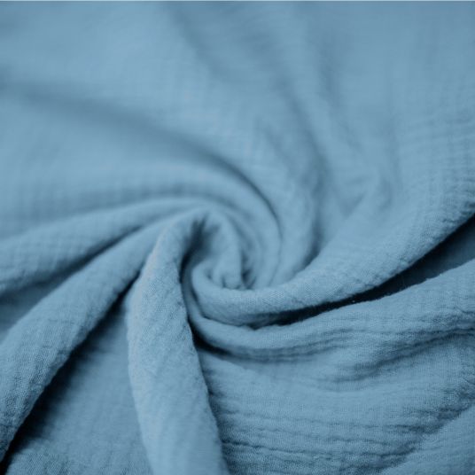 Julius Zöllner Cuddle blanket muslin 70 x 100 cm - Blue