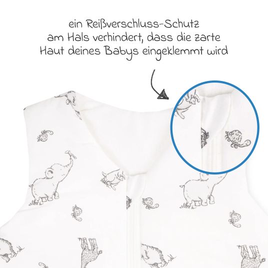 Julius Zöllner Cuddly sleeping bag - Safari Grey - Size 70 cm