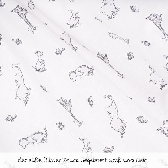 Julius Zöllner Kuschelschlafsack Safari - Grau - Gr. 70 cm