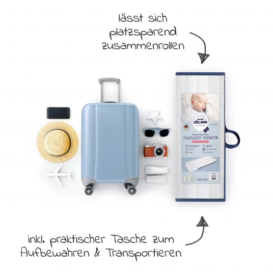 Julius Zöllner Reise-Matratze Travelsoft Premium - rollbar