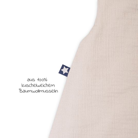 Julius Zöllner Sleeping bag with feet / Jumper padded - Muslin - Sand - Size 80