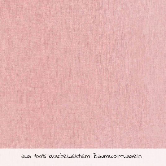 Julius Zöllner Schlafsack wattiert - Musselin Dusty Rose - Gr. 50 / 56