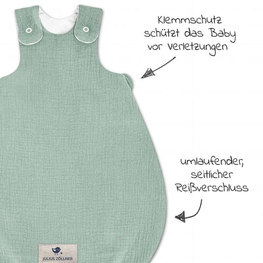 Julius Zöllner Sleeping bag padded - muslin green - size 50 / 56
