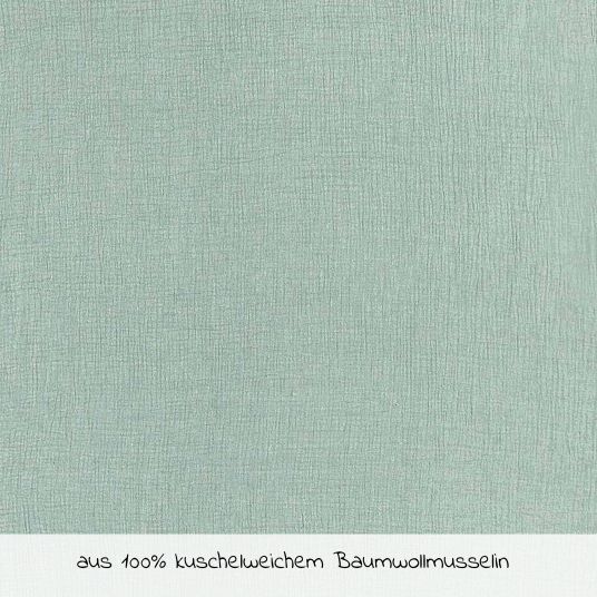 Julius Zöllner Schlafsack wattiert - Musselin Grün - Gr. 50 / 56