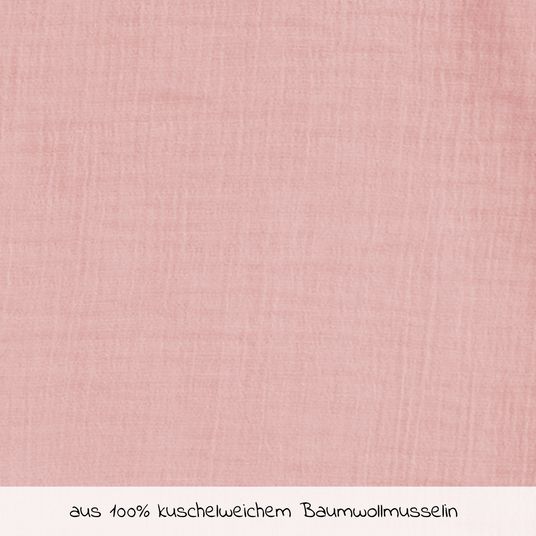 Julius Zöllner Sommerschlafsack mit Füßen / Jumper Musselin - Dusty Rose - Gr. 80