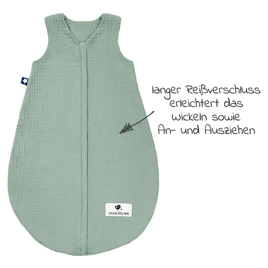 Julius Zöllner Summer muslin sleeping bag - Green - Size 50
