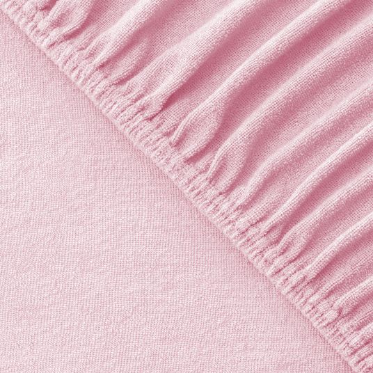 Julius Zöllner fitted sheet terrycloth for cot 60 x 120 / 70 x 140 cm - pink