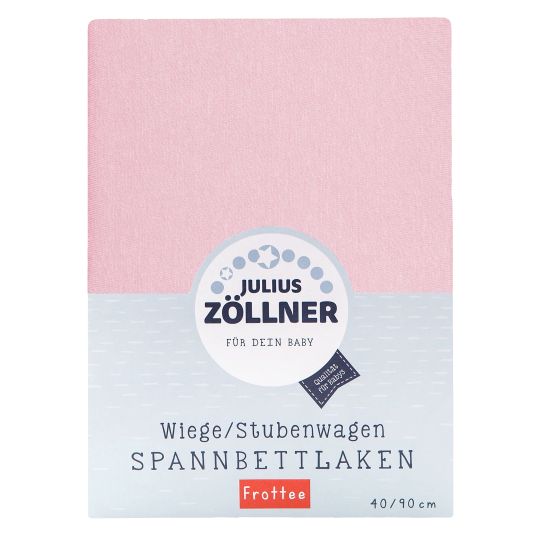 Julius Zöllner Spannbetttuch Frottee für kleine Matratzen 40 x 90 cm - Rosa