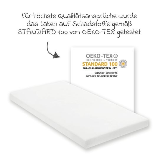 Julius Zöllner fitted sheet for extra bed 50 x 100 cm - white