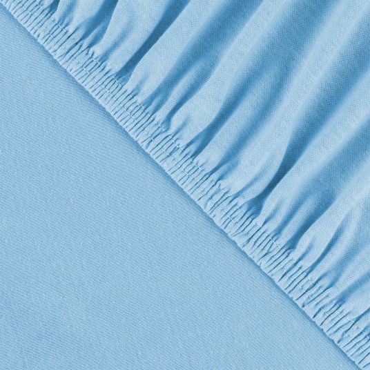 Julius Zöllner fitted sheet for cot 60 x 120 / 70 x 140 cm - light blue
