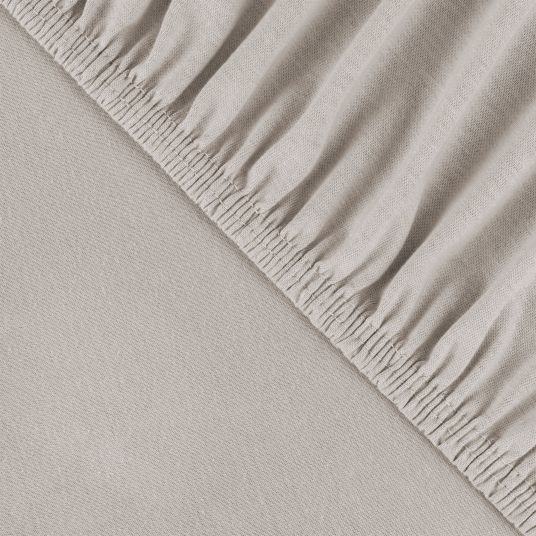 Julius Zöllner fitted sheet for cot 60 x 120 / 70 x 140 cm - taupe
