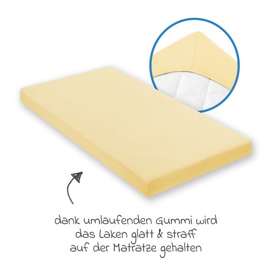 Julius Zöllner Fitted sheet for small mattresses 40 x 90 cm - Banana