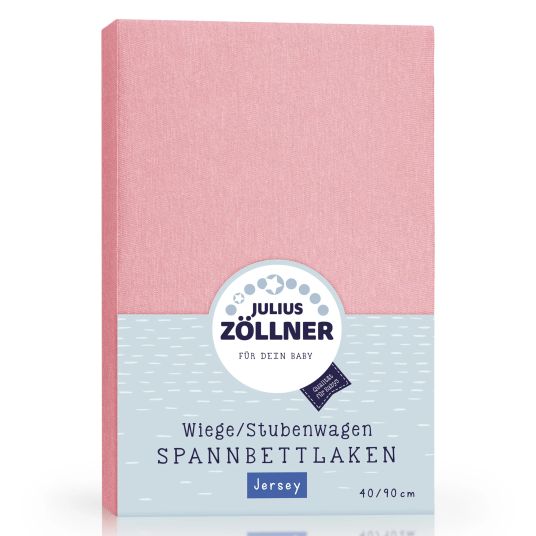 Julius Zöllner Spannbetttuch für kleine Matratzen 40 x 90 cm - Blush