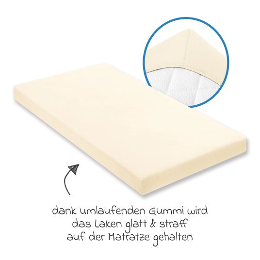 Julius Zöllner Fitted sheet for small mattresses 40 x 90 cm - Ecru