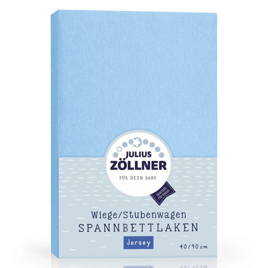 Julius Zöllner Lenzuolo a pieghe per materassi piccoli 40 x 90 cm - Azzurro