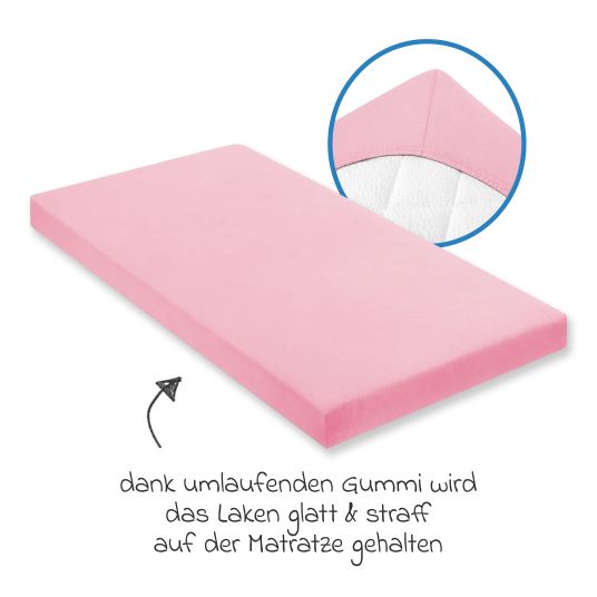 Julius Zöllner Spannbetttuch für kleine Matratzen 40 x 90 cm - Rosa