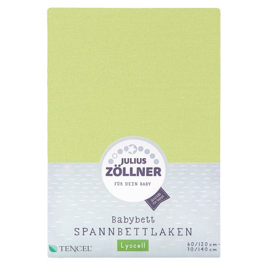 Julius Zöllner Fitted sheet Tencel® for crib 60 x 120 / 70 x 140 cm - Green