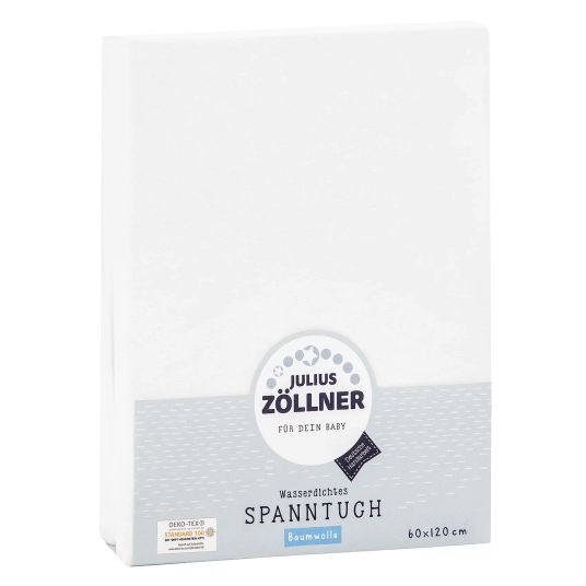 Julius Zöllner fitted sheet waterproof 60 x 120 cm - white