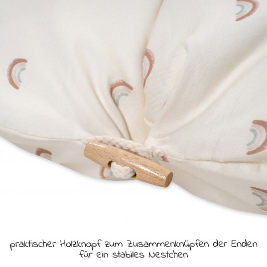 Julius Zöllner Nursing pillow Nappy micro bead filling incl. cover 190 cm - Organic - Rainbow