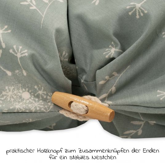 Julius Zöllner Nursing pillow Nappy micro bead filling incl. cover 190 cm - Organic - Wildflower