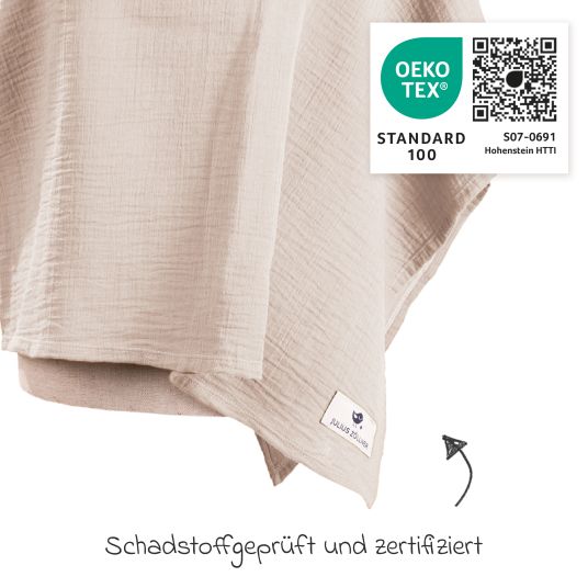 Julius Zöllner Nursing cover / privacy shield for breastfeeding - muslin - sand