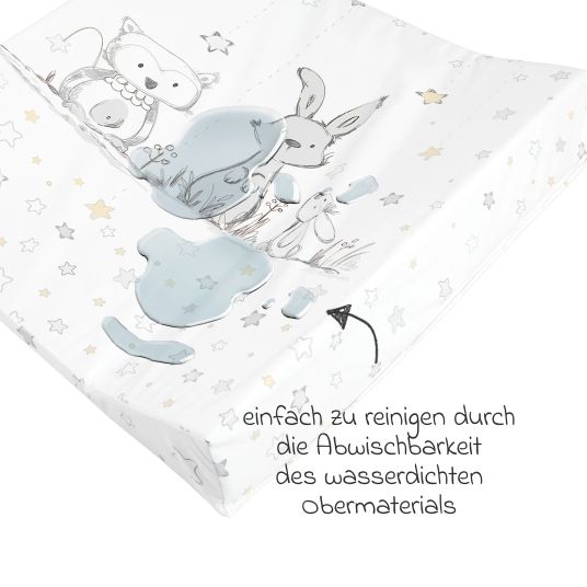 Julius Zöllner Changing tray foil 2-wedge - bunny and owl - white