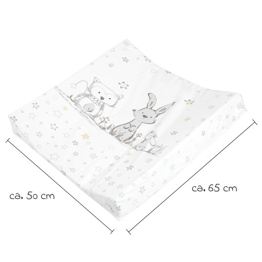 Julius Zöllner Changing tray foil 2-wedge - bunny and owl - white