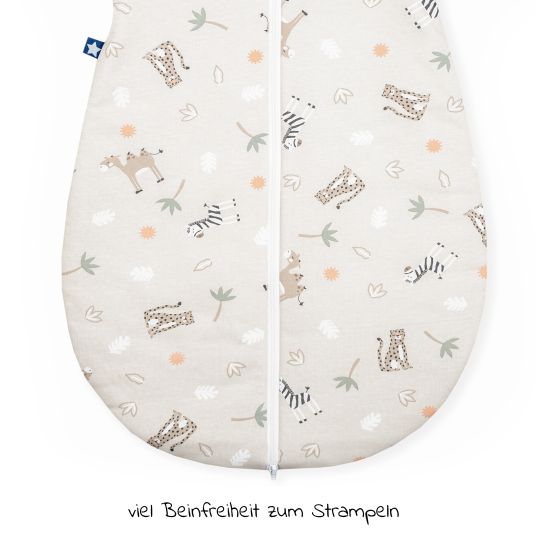 Julius Zöllner Winter sleeping bag padded with arm - Jersey Savannah - Beige - Size 56 / 62
