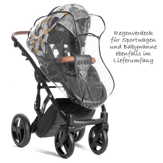 Junama Combi stroller Madena incl. baby bath, sport seat, diaper bag & rain cover - Packman