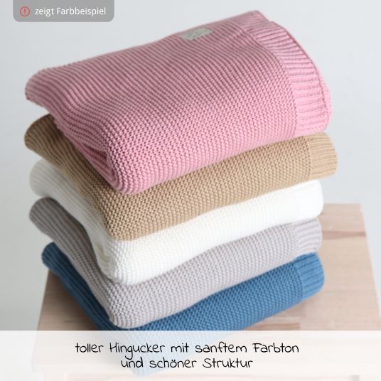 Kaiser Knitted look baby blanket Knitt Blanket 75 x 100 cm - Light Grey