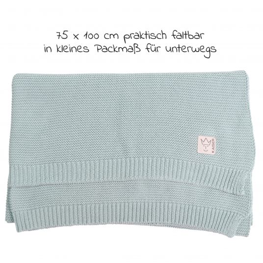 Kaiser Babydecke Knitt Blanket in Strickoptik 75 x 100 cm - Slit Green