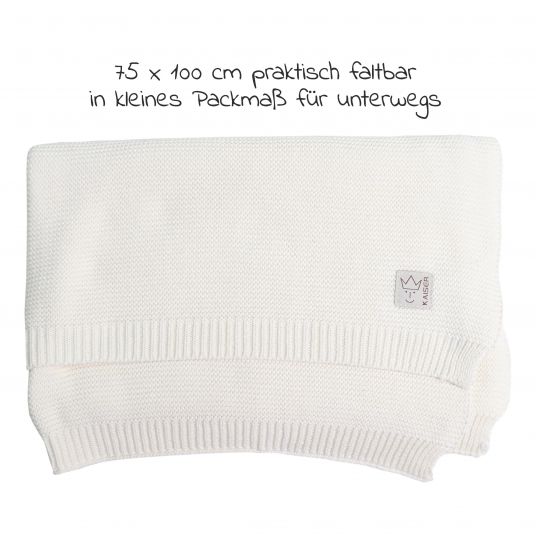 Kaiser Babydecke Knitt Blanket in Strickoptik 75 x 100 cm - Vanille Ice