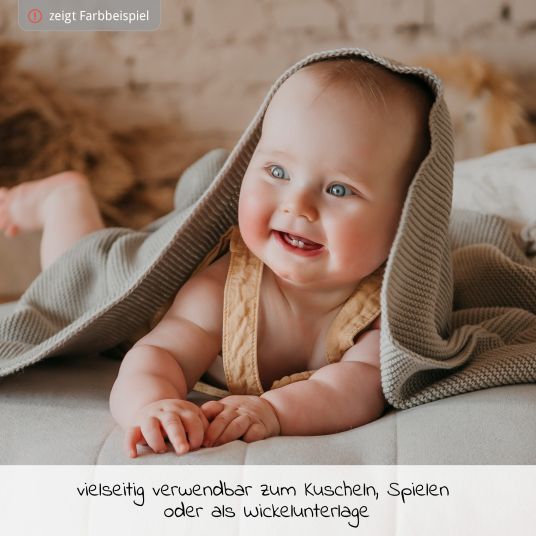 Kaiser Babydecke Knitt Blanket in Strickoptik 75 x 100 cm - Vanille Ice