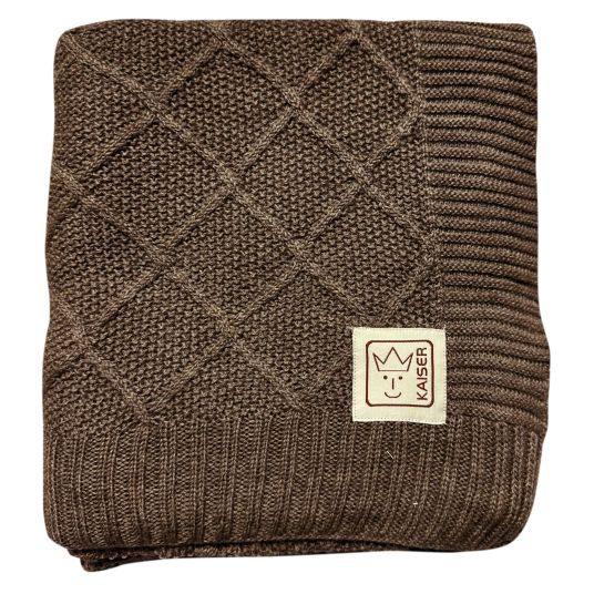 Kaiser Baby blanket Wool in knitted look made of 100% merino wool 80 x 100 cm - Latte'